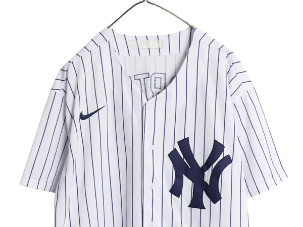 ヤンキース ベースボール シャツ メンズ XL 程/ MLB オフィシャル ナイキ スウッシュ 大リーグ ユニフォーム 半袖シャツ 野球 大きいサイズ