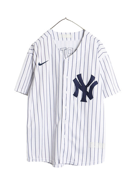 ヤンキース ベースボール シャツ メンズ XL 程/ MLB オフィシャル ナイキ スウッシュ 大リーグ ユニフォーム 半袖シャツ 野球 大きいサイズ