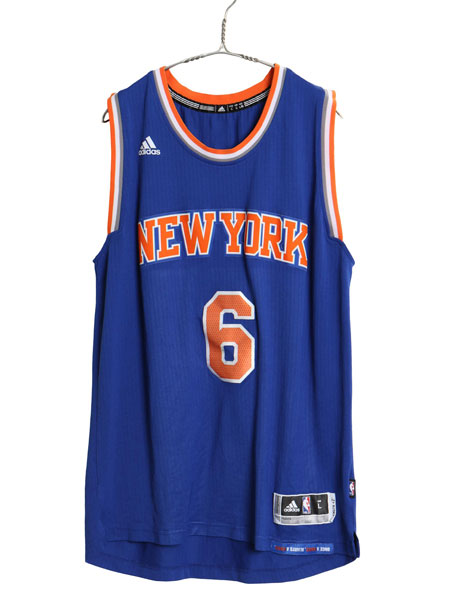 ニックス ジャージ タンクトップ メンズ L / 古着 NBA オフィシャル アディダス ユニフォーム バスケ ゲームシャツ ノースリーブ スポーツ