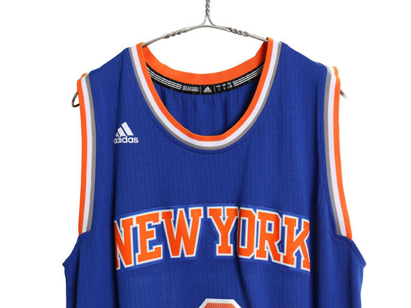 ニックス ジャージ タンクトップ メンズ L / 古着 NBA オフィシャル アディダス ユニフォーム バスケ ゲームシャツ ノースリーブ スポーツ