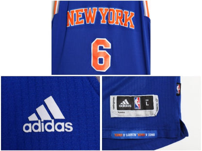 ニックス ジャージ タンクトップ メンズ L / 古着 NBA オフィシャル アディダス ユニフォーム バスケ ゲームシャツ ノースリーブ スポーツ