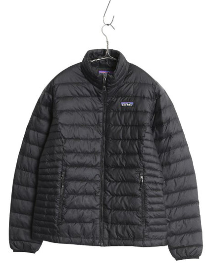 パタゴニア ダウン セーター ジャケット レディース S / 17年製 ナイロン フルジップ 800フィル アウトドア パッカブル ブルゾン ブラック