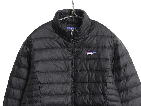 パタゴニア ダウン セーター ジャケット レディース S / 17年製 ナイロン フルジップ 800フィル アウトドア パッカブル ブルゾン ブラック