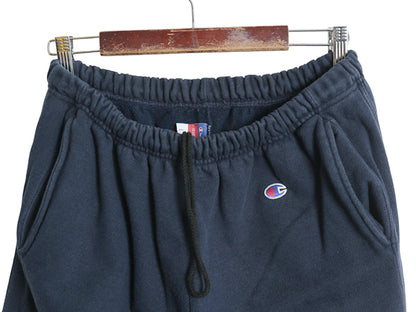 00s チャンピオン リバースウィーブ スウェット パンツ メンズ L / オールド 目付き ポケット付き ヘビーウェイト ボトムス 無地 ネイビー