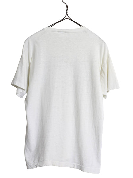 70s USA製 ★ チャンピオン 2段 染込み カレッジ プリント Tシャツ メンズ M 程 ヴィンテージ バータグ 100% コットン シングルステッチ 白