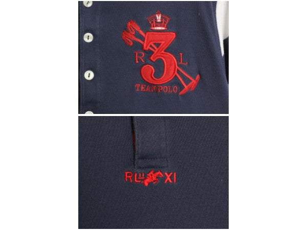 ラルフローレン ヘンリーネック 長袖 Tシャツ レディース  XL / 古着 ポロ スポーツ カットソー ボーダー ロンT ナンバリング 大きいサイズ