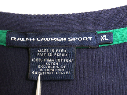 ラルフローレン ヘンリーネック 長袖 Tシャツ レディース  XL / 古着 ポロ スポーツ カットソー ボーダー ロンT ナンバリング 大きいサイズ