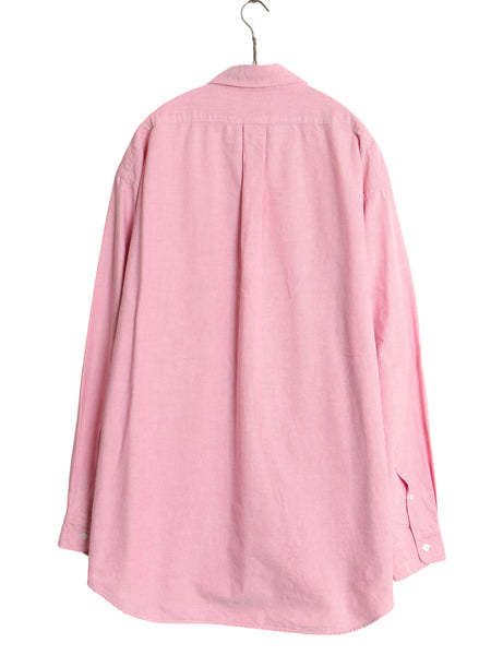 90s The BIG Oxford ラルフローレン 長袖 ボタンダウン シャツ メンズ L / オールド ポロ オックスフォード コットン ワンポイント ポニー