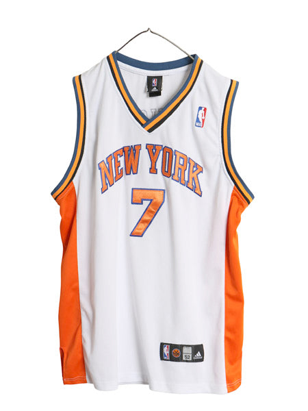 ニックス ジャージ タンクトップ メンズ XXL 程/ NBA オフィシャル アディダス ユニフォーム バスケ ゲームシャツ ストレッチ 大きいサイズ