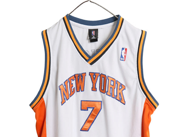 ニックス ジャージ タンクトップ メンズ XXL 程/ NBA オフィシャル アディダス ユニフォーム バスケ ゲームシャツ ストレッチ 大きいサイズ