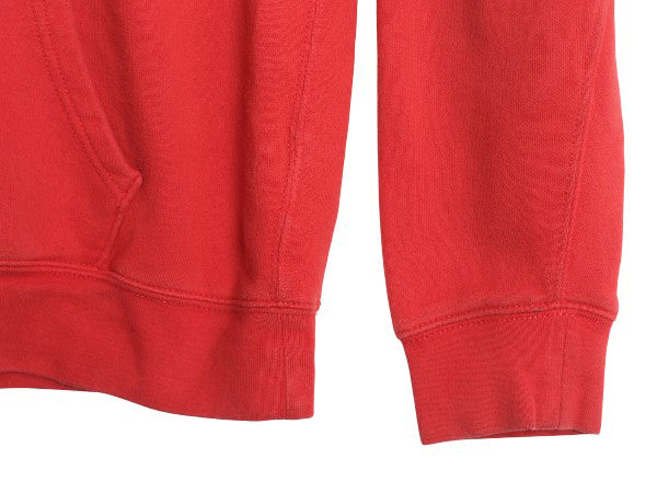 ポロベア ポロ ラルフローレン プリント スウェット フード パーカー メンズ レディース S 程 トレーナー 裏起毛 前V キャラクター レッド