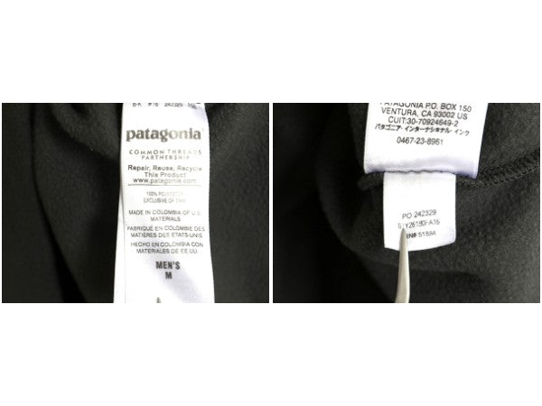  US企画 パタゴニア マイクロD クルー メンズ M 古着 16年製 フリース トップス 長袖Tシャツ ロンT ポケット付き ツートン ラグラン 企業物