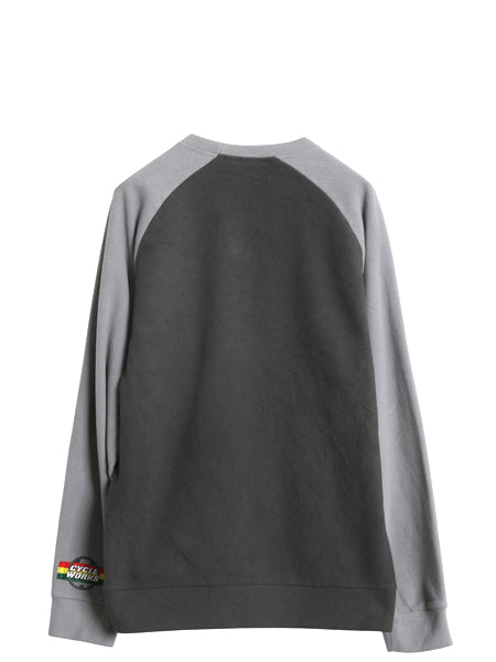  US企画 パタゴニア マイクロD クルー メンズ M 古着 16年製 フリース トップス 長袖Tシャツ ロンT ポケット付き ツートン ラグラン 企業物