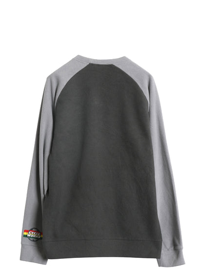  US企画 パタゴニア マイクロD クルー メンズ M 古着 16年製 フリース トップス 長袖Tシャツ ロンT ポケット付き ツートン ラグラン 企業物