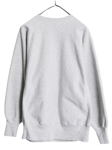 90s チャンピオン リバースウィーブ カレッジ プリント スウェット メンズ L / 古着 オールド トレーナー 裏起毛 ヘビーウェイト 目付き 灰