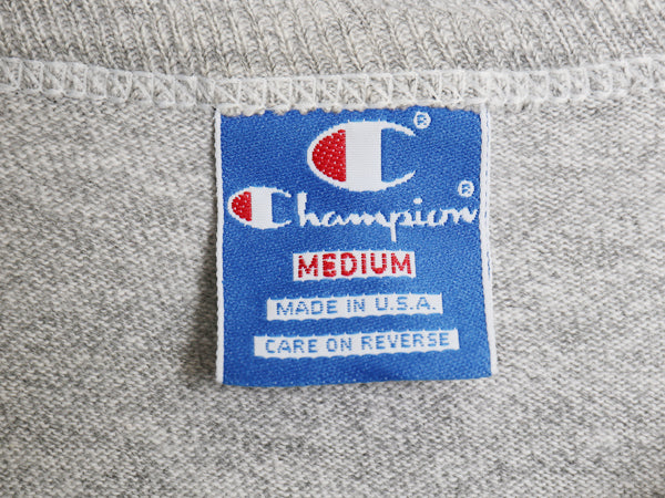 80s USA製 チャンピオン 2段 カレッジ プリント Tシャツ メンズ M ヴィンテージ 88 12 シングルステッチ 目付き カットソー 霜降り グレー