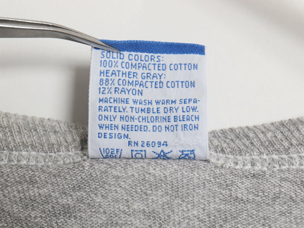 80s USA製 チャンピオン 2段 カレッジ プリント Tシャツ メンズ M ヴィンテージ 88 12 シングルステッチ 目付き カットソー 霜降り グレー