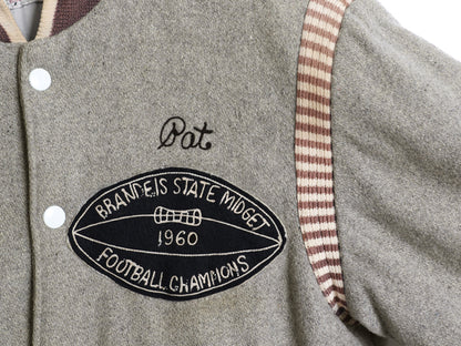 50s 60s USA製 ★ Rugby Knitting Mills ウール スタジャン メンズ S ヴィンテージ チェーンステッチ ワッペン付き 中綿 アワード ブルゾン