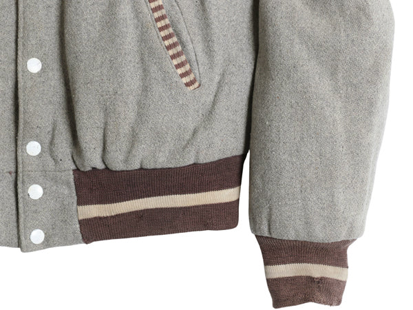 50s 60s USA製 ★ Rugby Knitting Mills ウール スタジャン メンズ S ヴィンテージ チェーンステッチ ワッペン付き 中綿 アワード ブルゾン