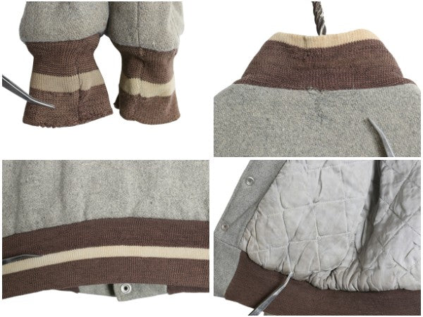 50s 60s USA製 ★ Rugby Knitting Mills ウール スタジャン メンズ S ヴィンテージ チェーンステッチ ワッペン付き 中綿 アワード ブルゾン