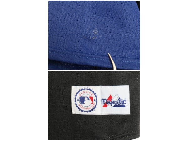 USA製 メッツ ベースボール シャツ メンズ XXL / MLB オフィシャル マジェスティック 大リーグ ユニフォーム ツートン 大きいサイズ 黒 青 