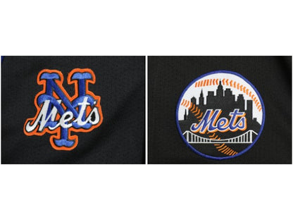 USA製 メッツ ベースボール シャツ メンズ XXL / MLB オフィシャル マジェスティック 大リーグ ユニフォーム ツートン 大きいサイズ 黒 青 