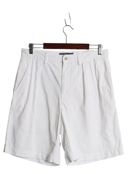 90s ポロ ラルフローレン コットン チノ ショートパンツ メンズ 32 / オールド TYLER FIT ショーツ ポロチノ チノパン ツータック ボトムス