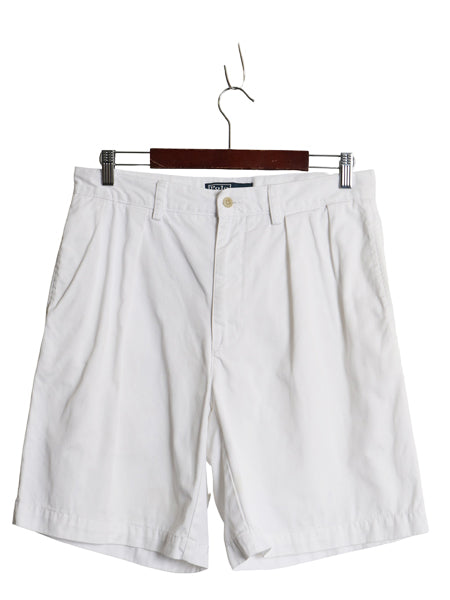 90s ポロ ラルフローレン コットン チノ ショートパンツ メンズ 32 / オールド TYLER FIT ショーツ ポロチノ チノパン ツータック ボトムス