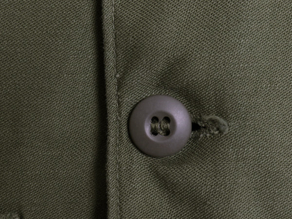 60's 米軍実物 US ARMY コットン サテン ユーティリティ シャツ L / ヴィンテージ OG107 シャツ袖 2nd 軍物 ミリタリー 長袖シャツ カーキ