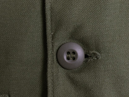 60's 米軍実物 US ARMY コットン サテン ユーティリティ シャツ L / ヴィンテージ OG107 シャツ袖 2nd 軍物 ミリタリー 長袖シャツ カーキ