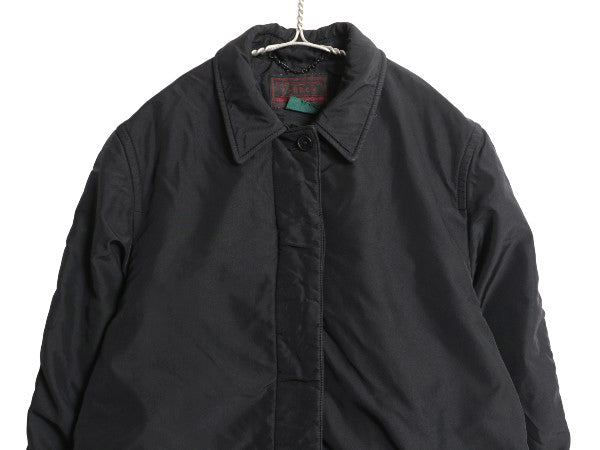 90s ローレン ラルフローレン ステンカラー ハーフ コート レディース M / オールド ポロ フリース ライナー ナイロン ジャケット 黒 無地