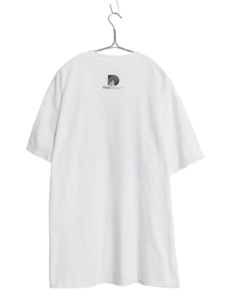 00s 企業 ジョーク メッセージ プリント Tシャツ メンズ XL / オールド カットソー ヘビーウェイト コットン クルーネック 大きいサイズ 白