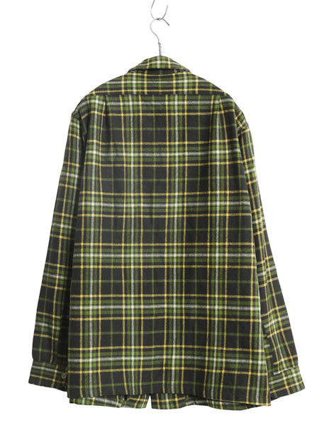 60s 70s USA製 ★ ペンドルトン チェック オープンカラー ウール シャツ メンズ L / ヴィンテージ 開襟 ループ留め ボックス マルチカラー