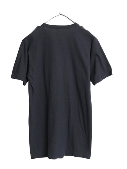 デッドストック 70s USA製 バスケ イラスト プリント Tシャツ メンズ XL 小さめ M 程 新品 ヴィンテージ シングルステッチ 黒 モノトーン