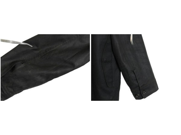 90s ★ ポロ ラルフローレン オイルド クルーザー ジャケット メンズ XL / オールド カバーオール ハンティング 本革 レザー 切替 黒