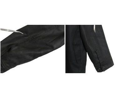 90s ★ ポロ ラルフローレン オイルド クルーザー ジャケット メンズ XL / オールド カバーオール ハンティング 本革 レザー 切替 黒