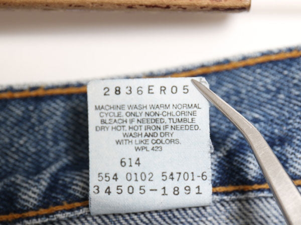 00s USA製 リーバイス 505 デニム ショートパンツ メンズ 33 / オールド ショーツ 短パン スリム テーパード ジーンズ ジーパン ボトムス