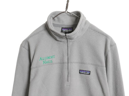 パタゴニア マイクロD ハーフジップ フリース プルオーバー メンズ M 19年製 アウトドア ロンT 長袖 Tシャツ ハイネック カレッジ 刺繍 灰