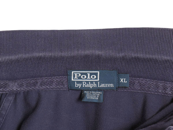 90 ポロ ラルフローレン 鹿の子 半袖 ポロシャツ メンズ XL オールド 半袖シャツ コットン トップス カットソー ワンポイント 大きいサイズ