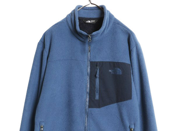 US企画 ノースフェイス フルジップ フリース ジャケット メンズ М / 裏 ボア パイル フリース ジャンパー ブルゾン ワンポイント ツートン