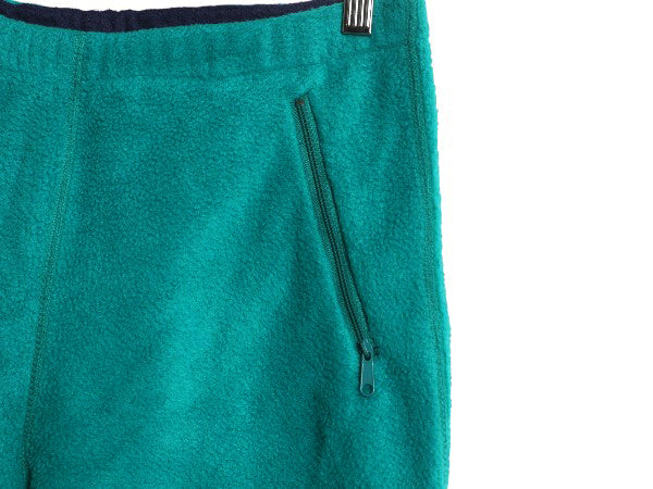 80s USA製 パタゴニア フリース パンツ レディース M メンズ S ヴィンテージ 89年製 旧タグ Rマーク アウトドア ポケット付き イージー 緑
