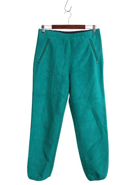 80s USA製 パタゴニア フリース パンツ レディース M メンズ S ヴィンテージ 89年製 旧タグ Rマーク アウトドア ポケット付き イージー 緑