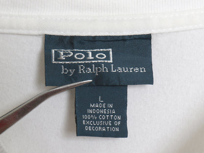 00s ポロ ラルフローレン 長袖 Tシャツ メンズ L 古着 オールド ロンT ロングスリーブ コットン シングルステッチ ワンポイント カットソー