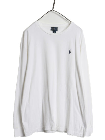 00s ポロ ラルフローレン 長袖 Tシャツ メンズ L 古着 オールド ロンT ロングスリーブ コットン シングルステッチ ワンポイント カットソー