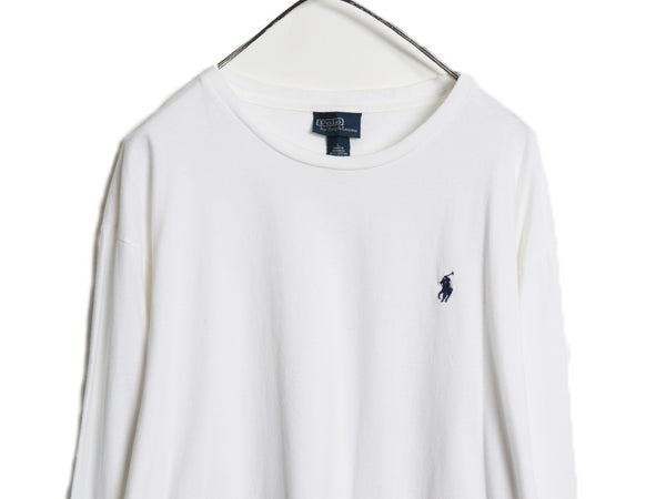00s ポロ ラルフローレン 長袖 Tシャツ メンズ L 古着 オールド ロンT ロングスリーブ コットン シングルステッチ ワンポイント カットソー