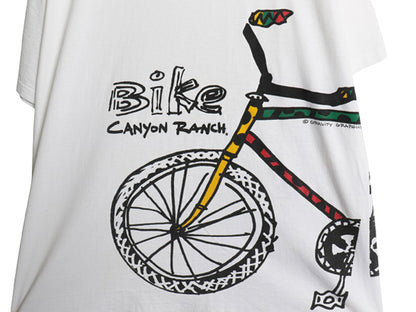90s USA製 アート イラスト プリント Tシャツ メンズ XL / オールド グラフィック 自転車 BMX ラスタ シングルステッチ 大きいサイズ 白