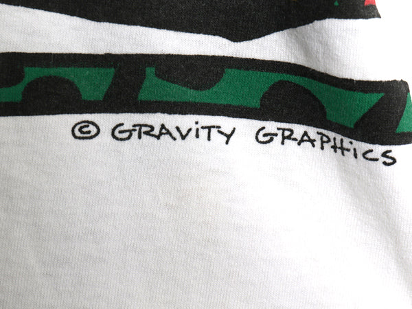 90s USA製 アート イラスト プリント Tシャツ メンズ XL / オールド グラフィック 自転車 BMX ラスタ シングルステッチ 大きいサイズ 白