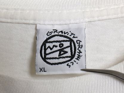 90s USA製 アート イラスト プリント Tシャツ メンズ XL / オールド グラフィック 自転車 BMX ラスタ シングルステッチ 大きいサイズ 白