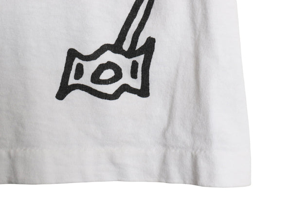 90s USA製 アート イラスト プリント Tシャツ メンズ XL / オールド グラフィック 自転車 BMX ラスタ シングルステッチ 大きいサイズ 白