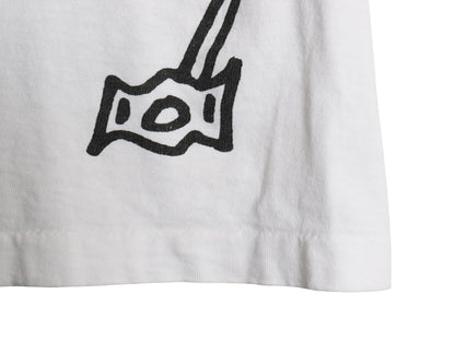 90s USA製 アート イラスト プリント Tシャツ メンズ XL / オールド グラフィック 自転車 BMX ラスタ シングルステッチ 大きいサイズ 白